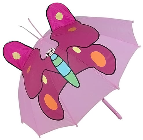 Pink Butterfly Kids' Umbrella