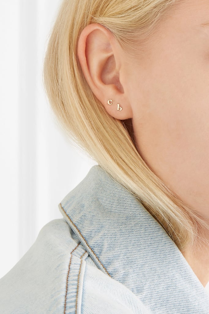 Catbird - Alphabet 14-karat Gold Earring