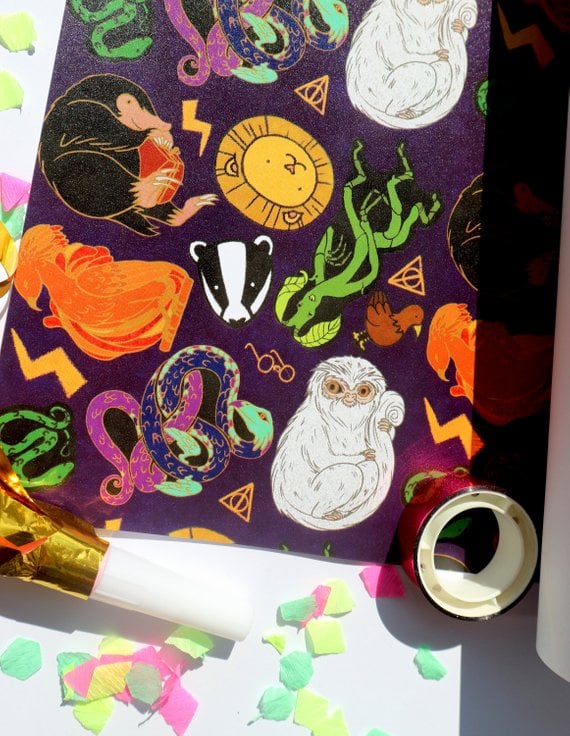 This Harry Potter Holiday Wrapping Paper Is Almost Too Magical to Rip Open  - Tinybeans