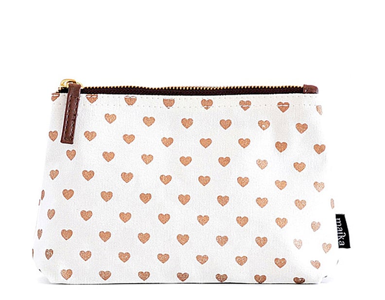 Maika Copper Hearts Zipper Pouch