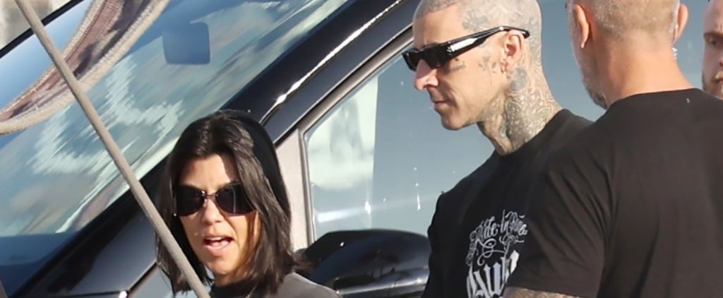 Kourtney Kardashian and Travis Barker Touch Down in Italy Ahead of Third Wedding