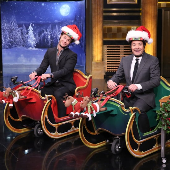 Chris Hemsworth and Jimmy Fallon Sleigh Race Video 2015