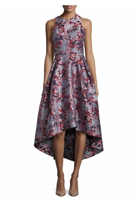 Monique Lhuillier Hi-Lo Floral Dress