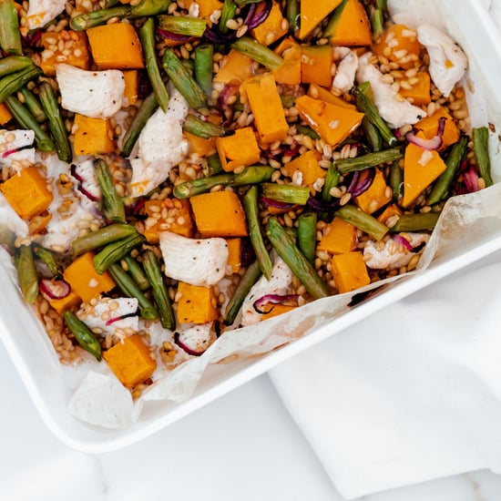 Roast Chicken, Barley & Pumpkin Bake Recipe