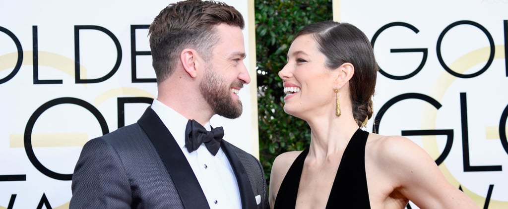 Justin Timberlake and Jessica Biel at the 2017 Golden Globes