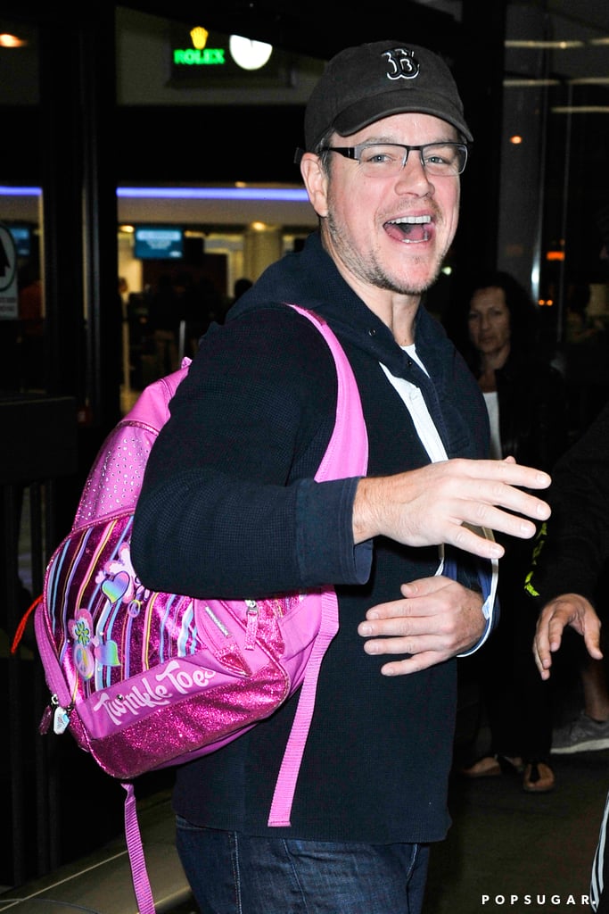 Matt Damon With an Injured Arm at LAX | Pictures
