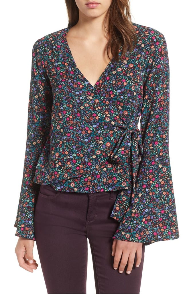 Chloe & Katie Bell Sleeve Wrap Top
