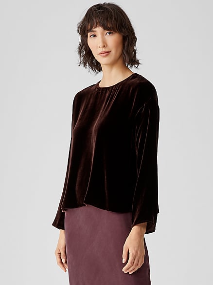 Eileen Fisher Velvet Box Top