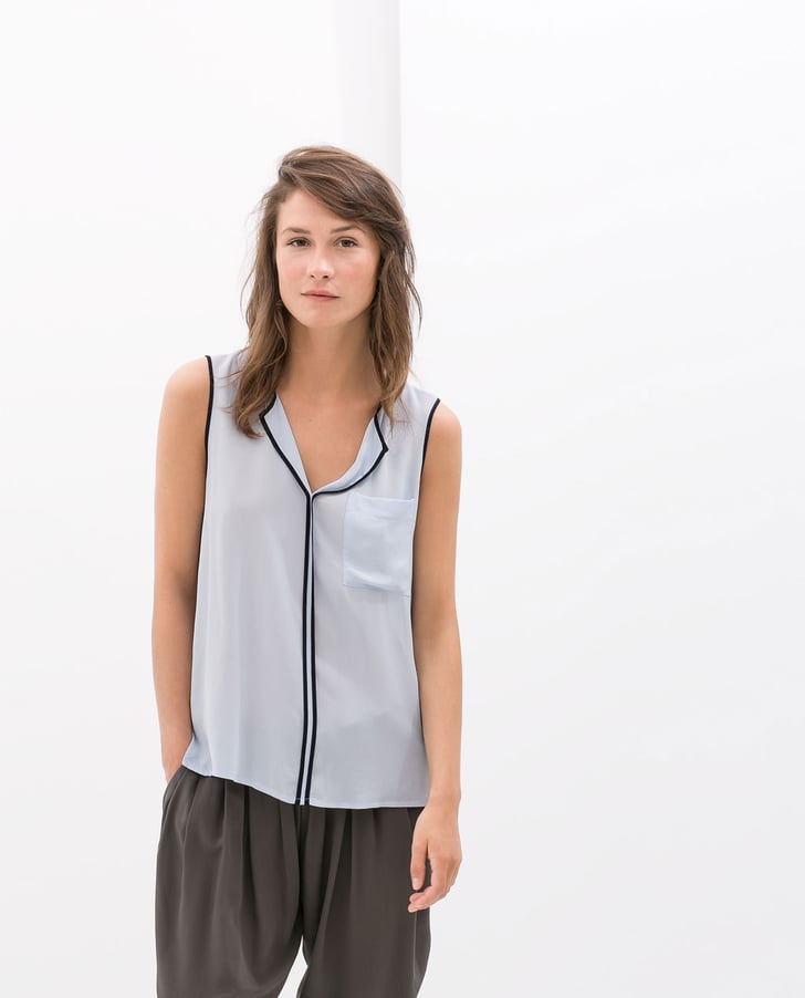 Zara Sleeveless Top Best Summer Tank Tops POPSUGAR Fashion Photo 5