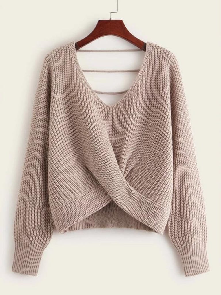 Ago Deal Women Twist Front Strappy Back Sweater