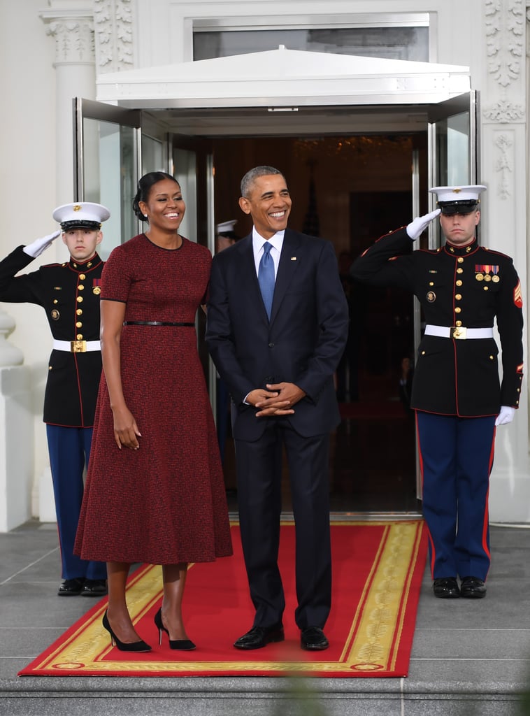 Michelle Obama Red Dress at Inauguration 2017