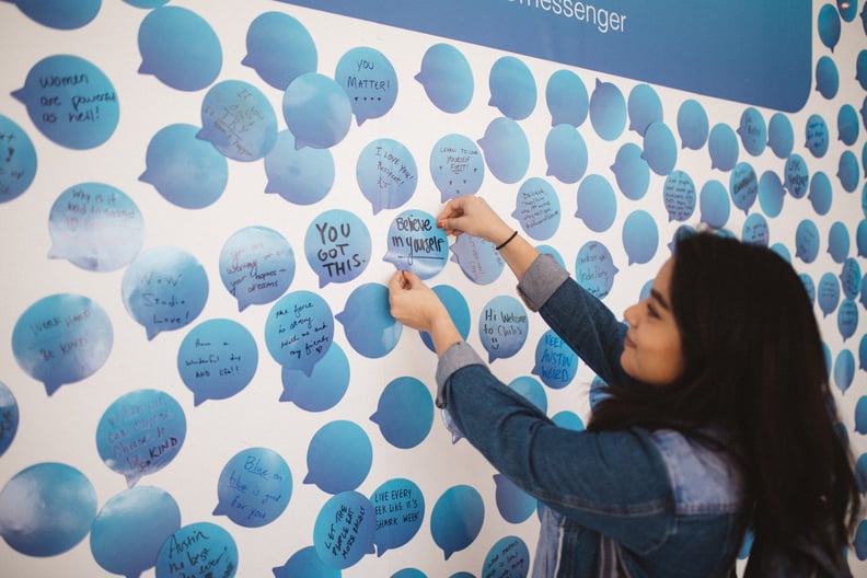 A woman added a message to the wall.