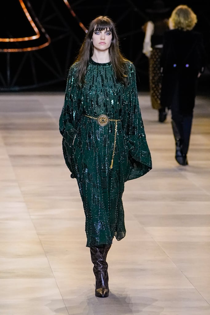 A Green Dress From the Celine Fall 2020 Water Runway at Paris Fashion Week