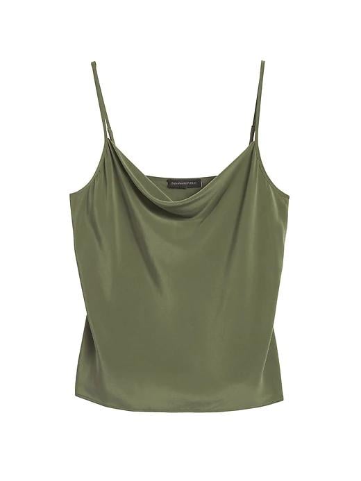 Washable Silk Cowl-Neck Camisole