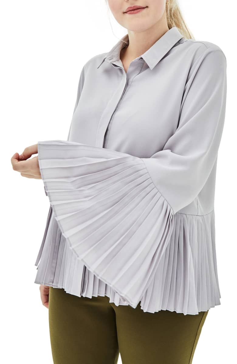 Elvi The Luli Pleated Bell Sleeve Shirt