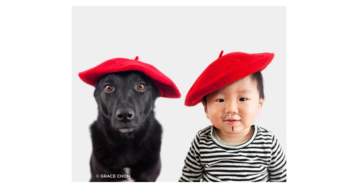 Dog and Baby Dress Up in Matching Outfits POPSUGAR Family Photo 17