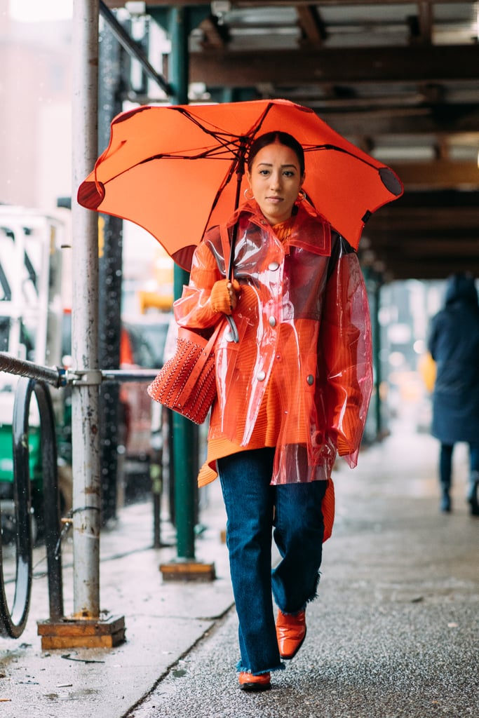 When you want to show off your outfit, grab your PVC coat. Springtime options come in fun colors such as pink and yellow.