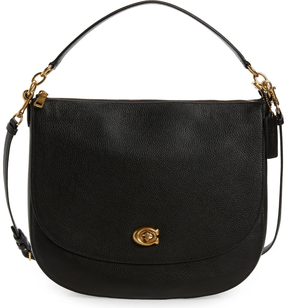 A Designer Handbag: Coach Polished Pebble Leather Shoulder Bag