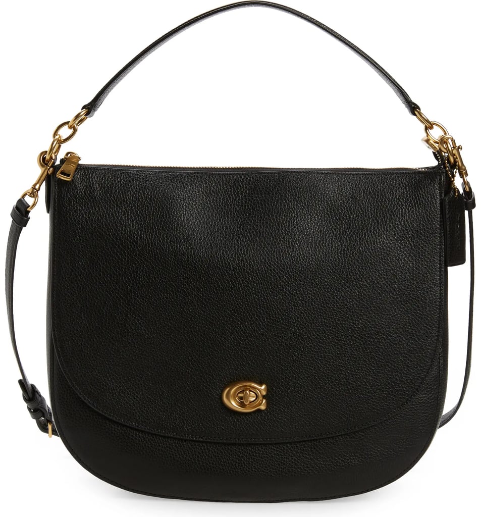 Handbags and Accessories: Coach Polished Pebble Leather Shoulder Bag