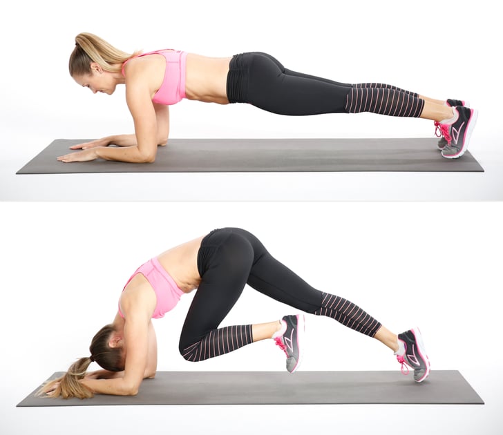 Knee Driver | Dumbbell Arm and Ab Workout | POPSUGAR Fitness UK Photo 11