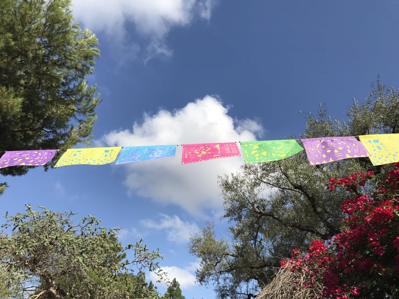 Papel picado banners decorate Frontierland.