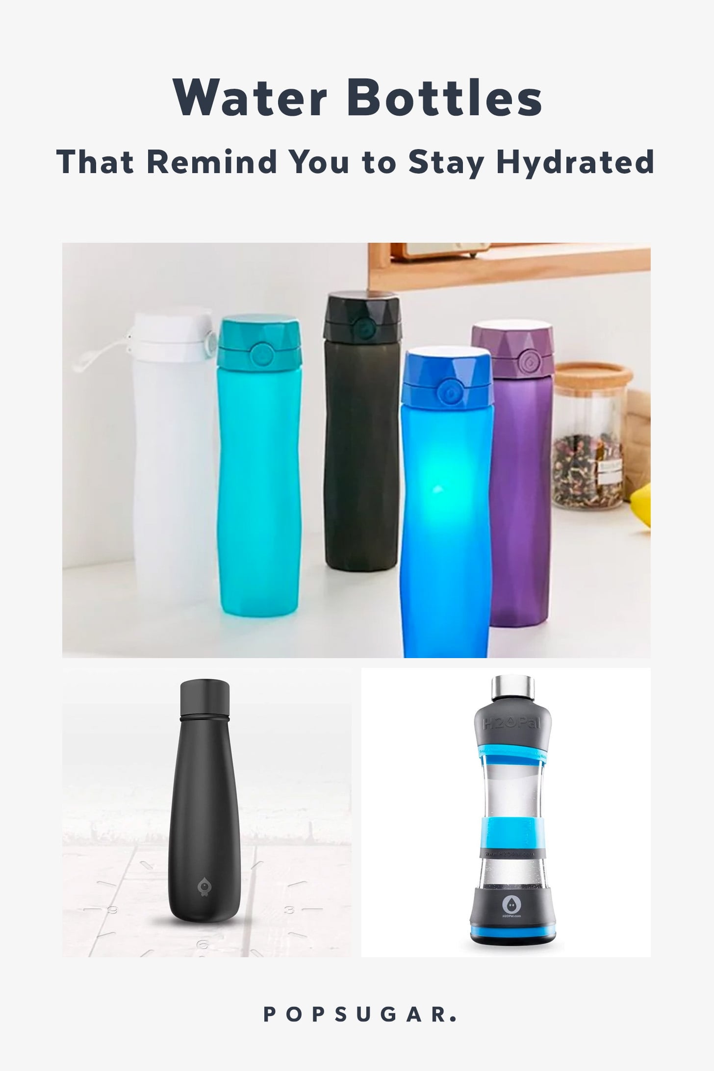 bottle with reminder to drink water