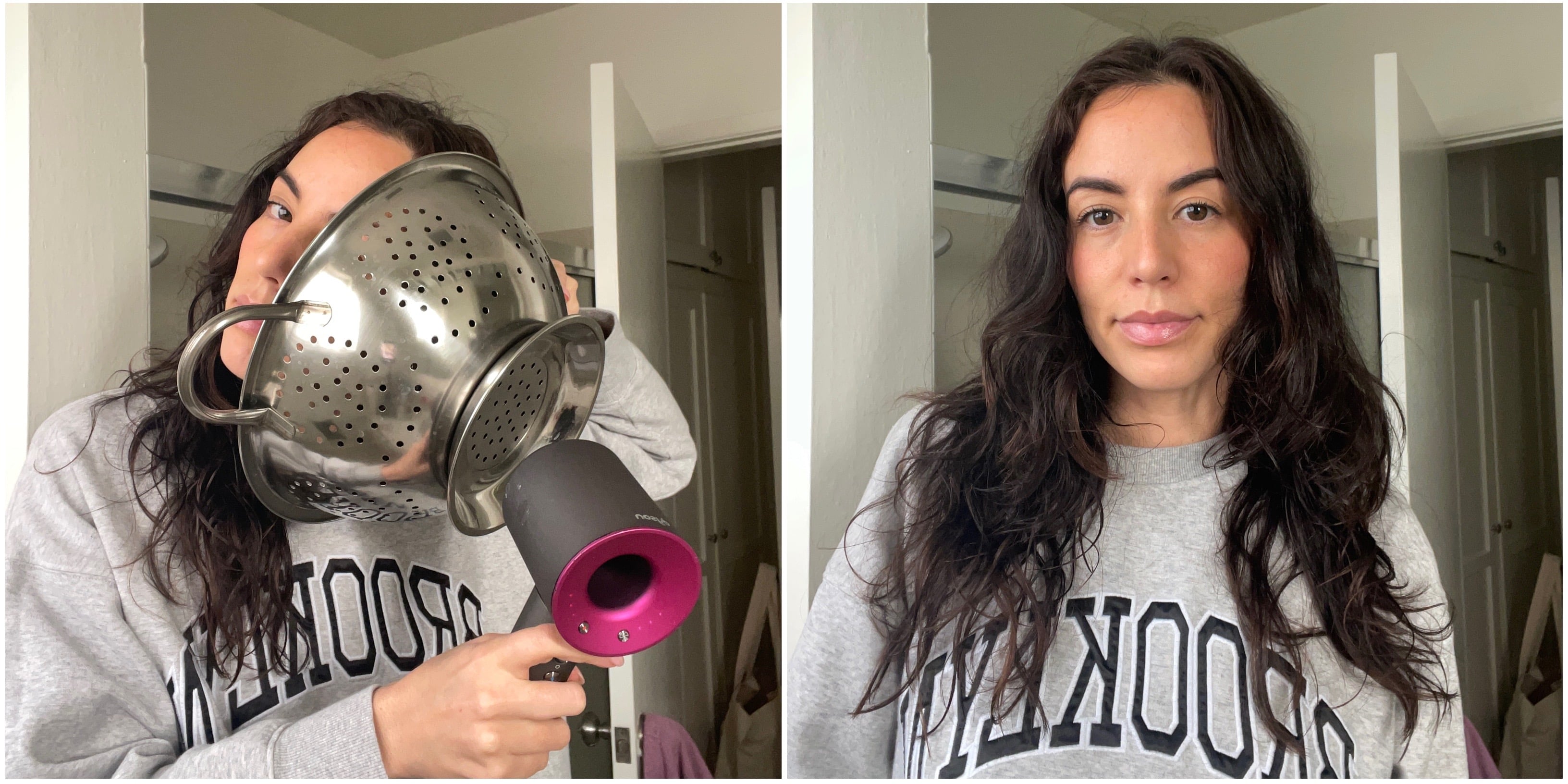 I Used a PastaStrainerasHairDiffuser Hack See Photos POPSUGAR Beauty