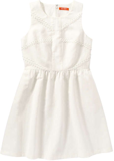 Joe Fresh Appliqué Linen Dress ($39) | Affordable White Dresses ...
