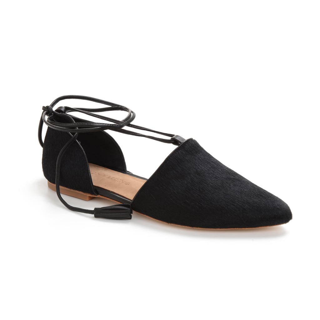 Strappy mixed-media flats that I can wear with absolutely everything? That's my version of shoe porn. I love these black pony Madison Harding D'orsay flats ($128). They're the perfect excuse to ditch the heels this season!
— SW