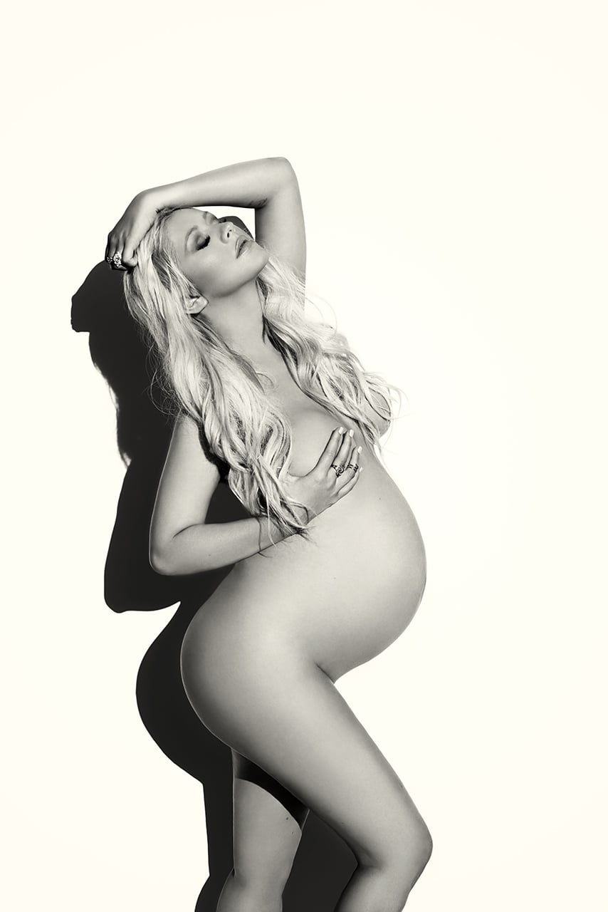 Pregnant Christina Aguilera Poses Nude For V Magazine | POPSUGAR Celebrity