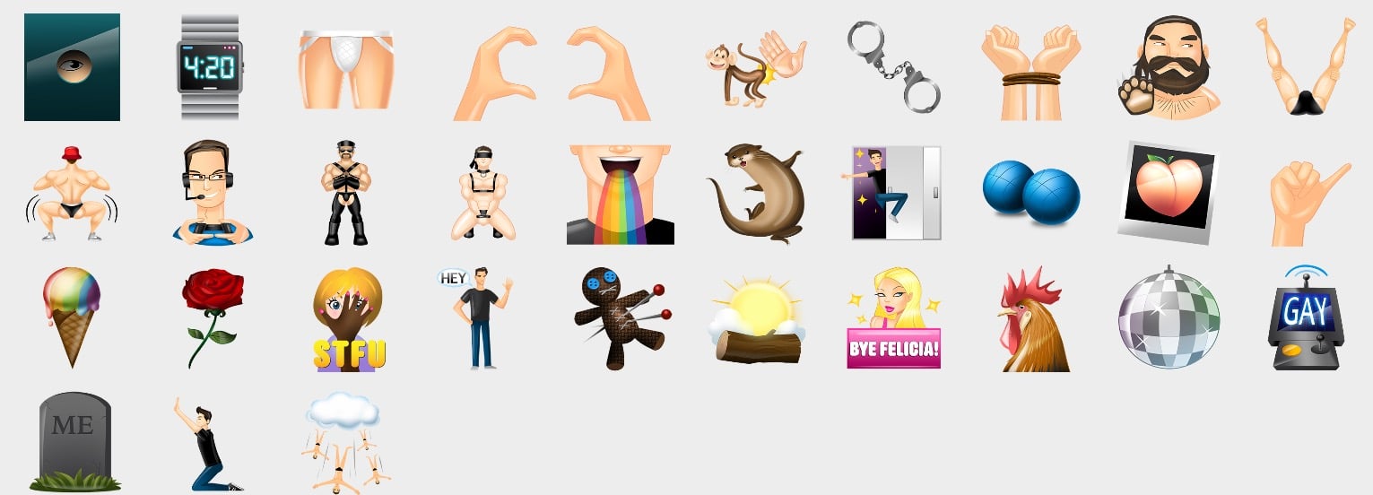 Meanings grindr gaymoji This means