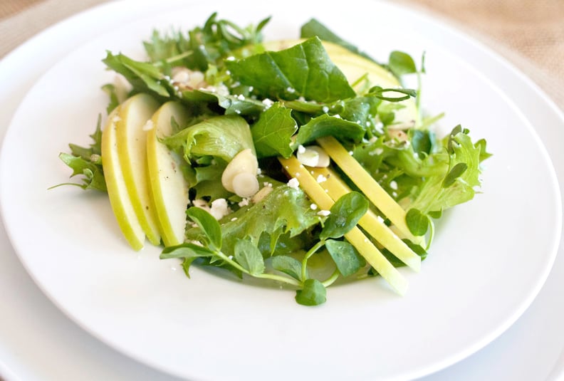 First Course: Salad With Green Apples and Green Tea Dressing