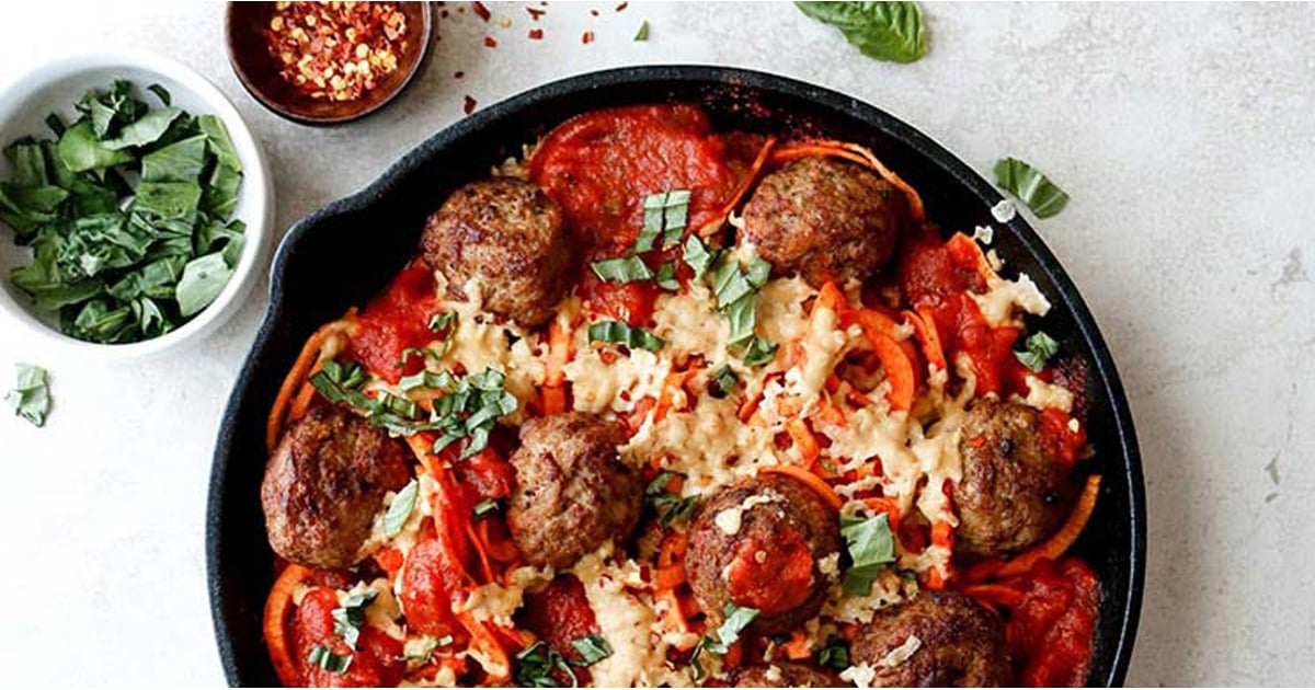 PopsugarFitnessHealthy RecipesPaleo Spaghetti and Meatballs RecipeHave Your Pasta and Eat It Too With This Paleo Spaghetti and Meatballs DishMarch 31, 2018 by PaleoHacks207 SharesChat with us on Facebook Messenger. Learn what's trending across POPSUGAR.This baked sweet potato spaghetti and meatballs recipe is a surefire way to curb a pasta craving, sans wheat, via PaleoHacks.Veggie noodles get oven-baked and topped with all your favorite pasta fixings for a Paleo-friendly Italian feast everyone will love. Light and healthy sweet potato noodles replace the usual pasta, bringing a mild flavor that complements the savory tomato sauce. Since sautéed veggies release water and have a tendency to become mushy, this recipe bakes the sweet potato noodles long enough to tenderize them for an al dente pasta replacement.You can use any Paleo-friendly cheese in this recipe. If you want to make your own (it's easy, trust us), we recommend using this dairy-free homemade mozzarella. It's made from cashews, nutritional yeast - 웹