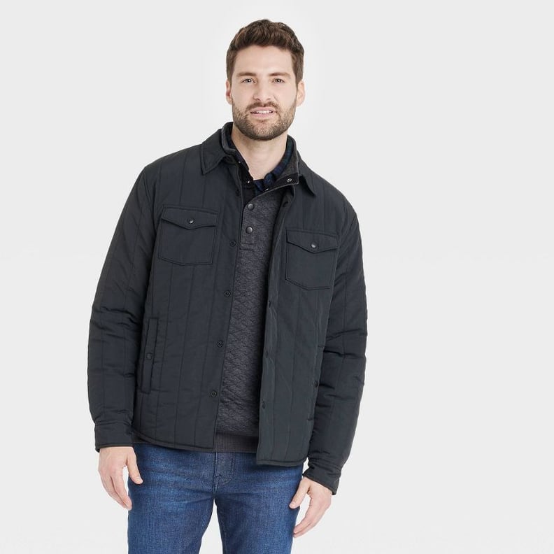 Men's Plaid Woven Shirt Jacket - Goodfellow & Co™ Blue S