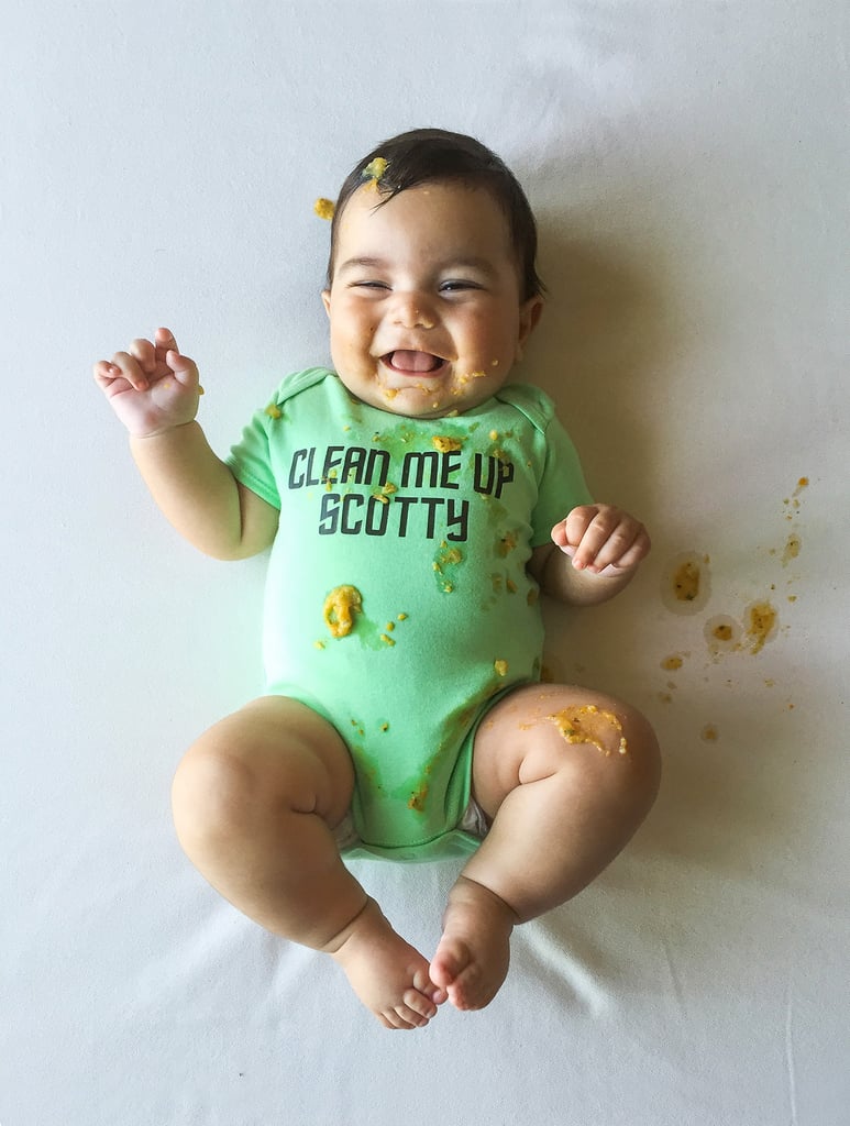 Mom's Weekly Photo Shoot of Punny Onesies