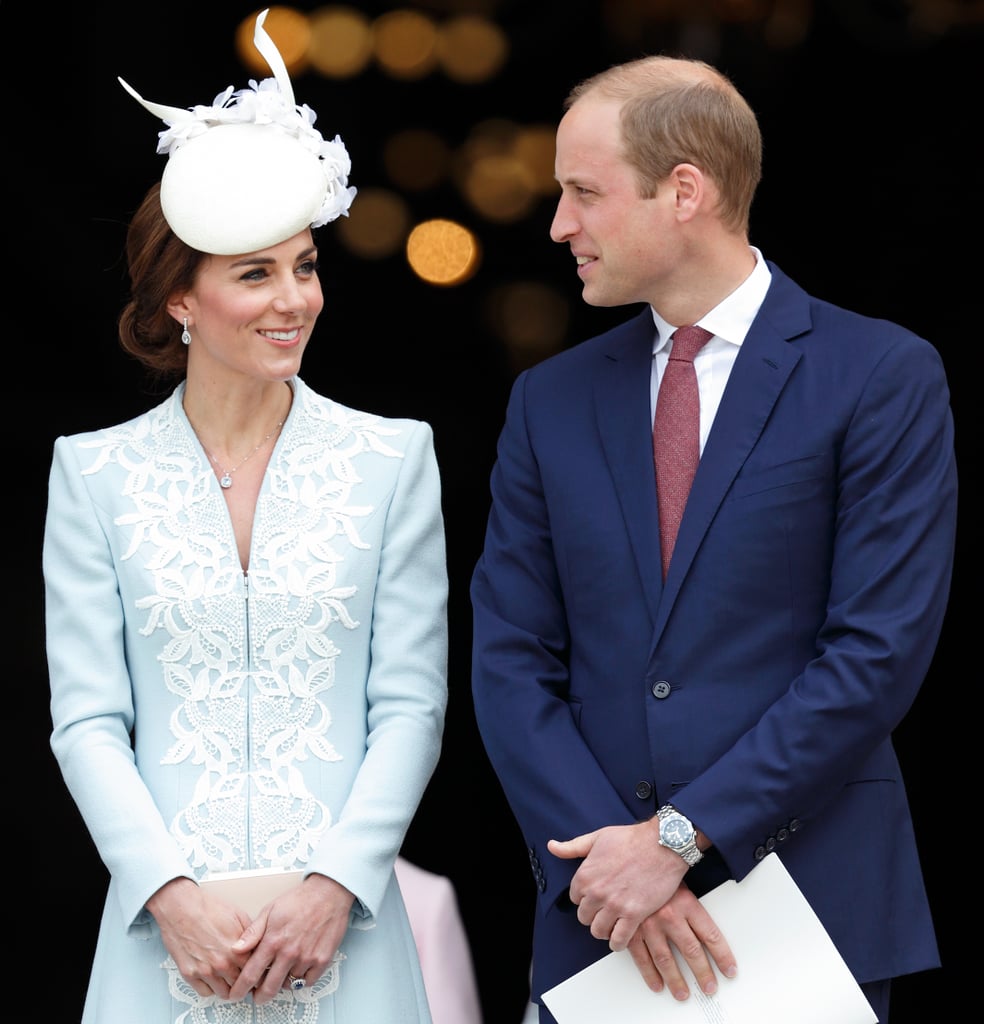 Prince William and Kate Middleton shared sweet smiles at a British national service in June.