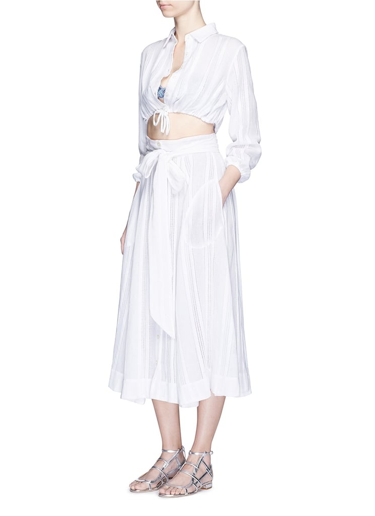 Lisa Marie Fernandez Cotton Linen Skirt ($545) and Top ($425)