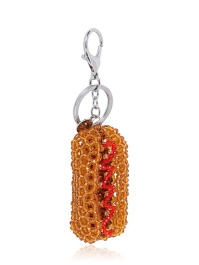 House of Holland Hot Dog Charm Key Holder ($72)