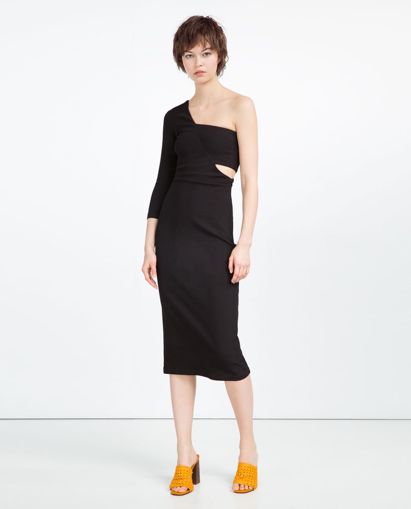 Zara Midi Asymmetric Ribbed Dress ($40)