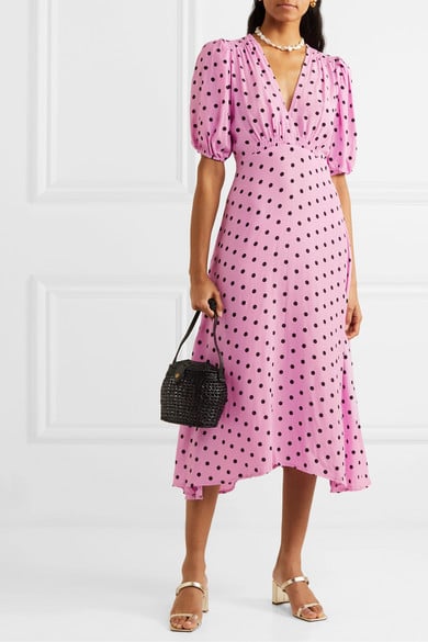 Faithfull The Brand Vittoria Polka-Dot Crepe Midi Dress | The Biggest ...