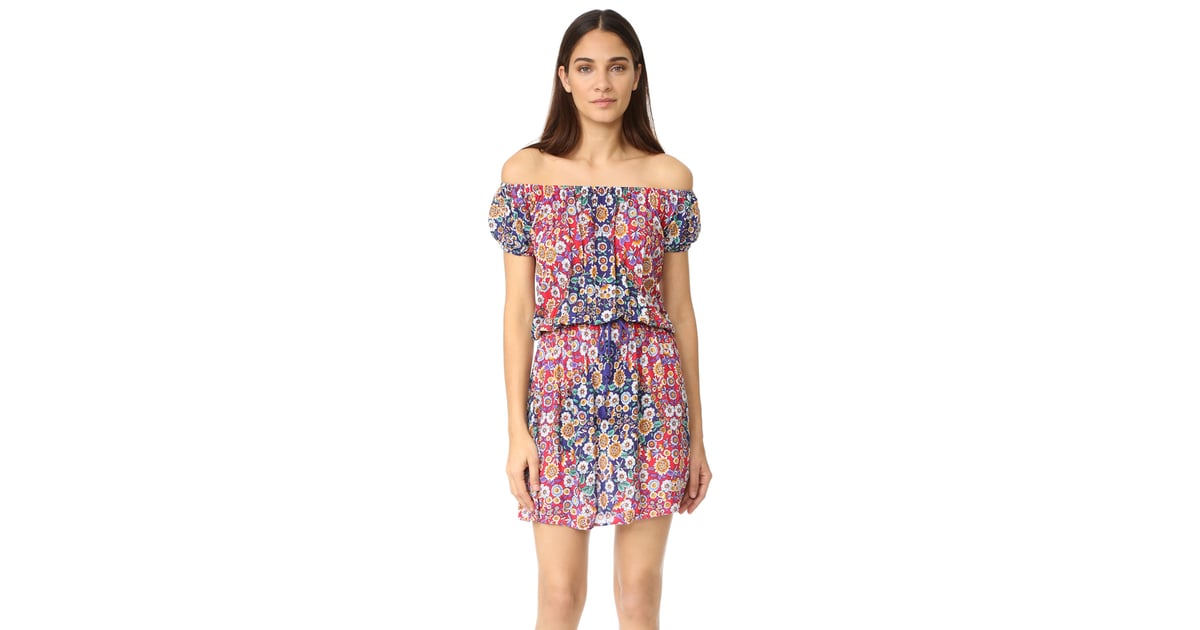 Nanette Lepore Womens Damask Floral Off Shoulder Cover Up 