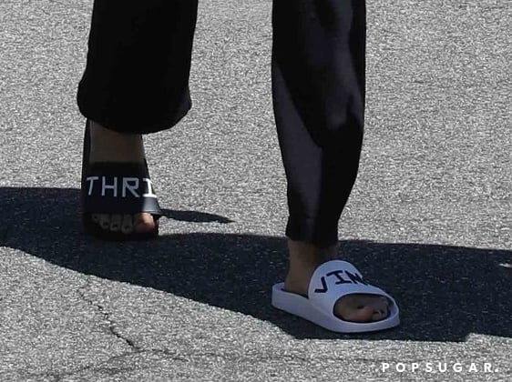 Selena Tied Off Her Black-and-White Look by Swapping Sandals — Genius!