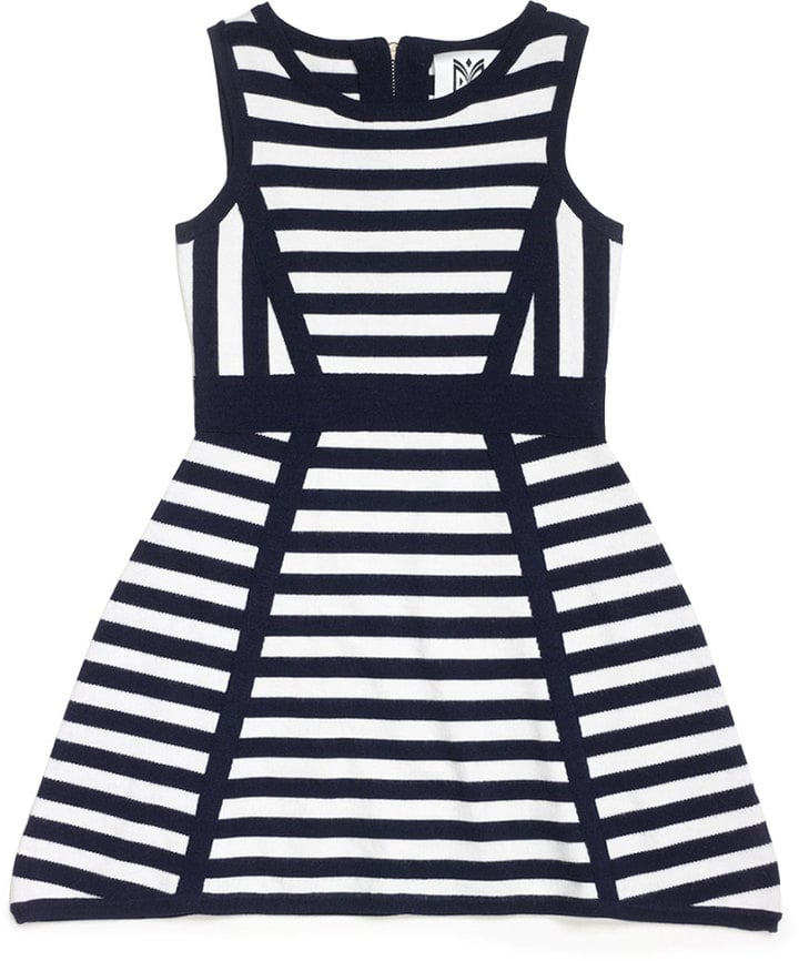 Directional Stripe Sleeveless Knit Dress