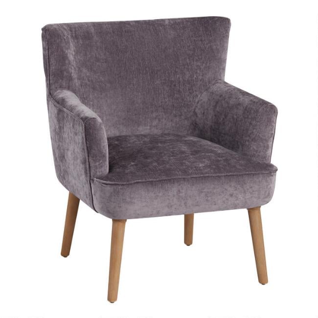 Dark Plum Wingback Cayla Chair