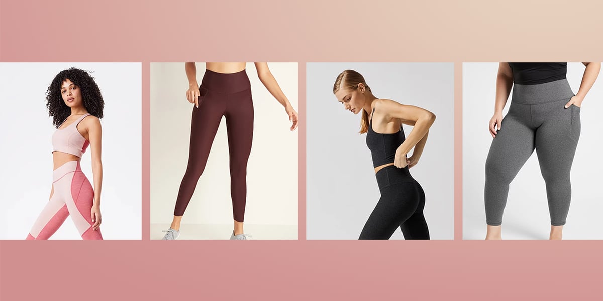 High-Waisted Color-Blocked Elevate 7/8-Length Plus-Size Leggings