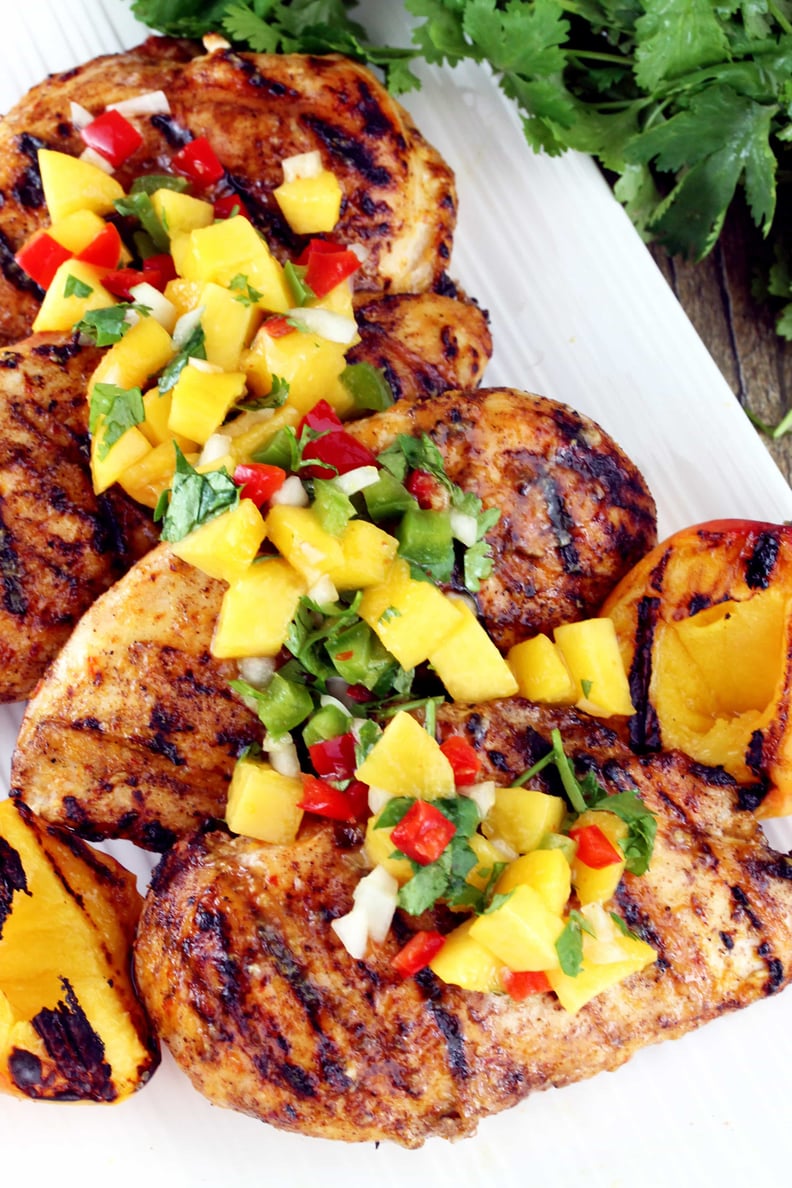 Chipotle-Peach Glazed Grilled Chicken Breast