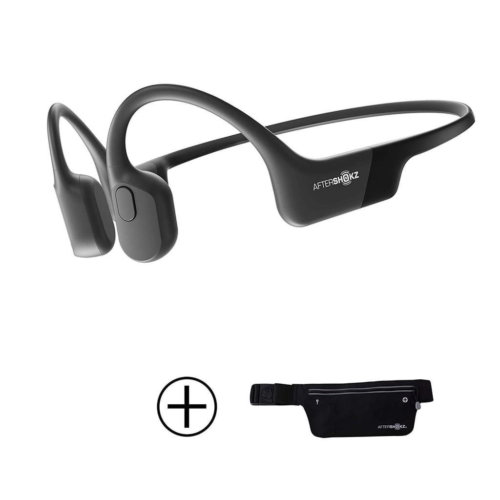AfterShokz Aeropex Open-Ear Wireless Bone Conduction Headphones With Sport Belt