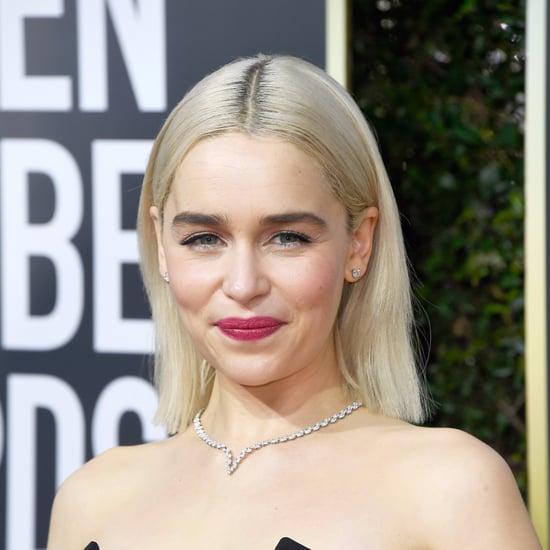 Emilia Clarke Celebrity Hair at the 2018 Golden Globes
