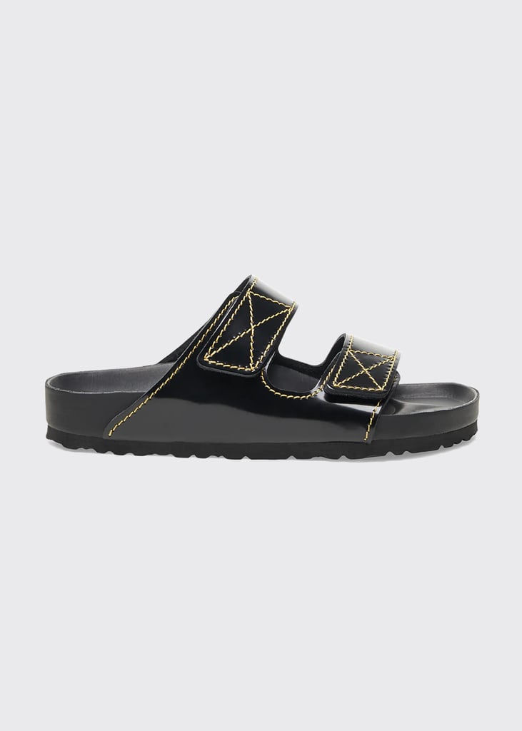Black Designer Sandals: Birkenstock x Proenza Schouler Arizona Dual Strap Sandals