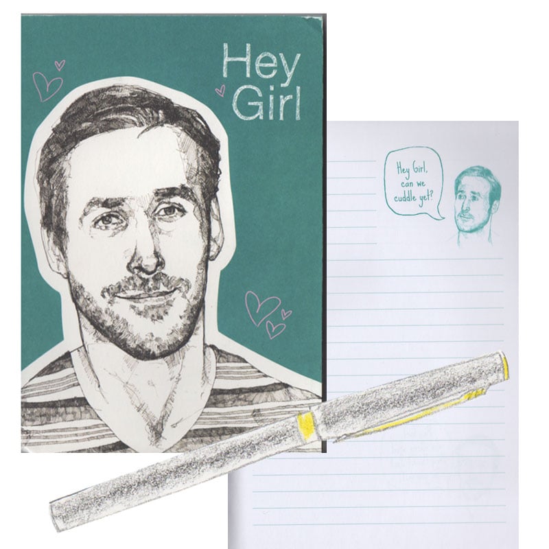 Ryan Gosling "Hey Girl" Journal ($5)